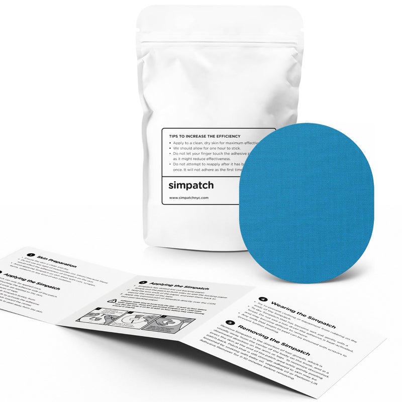 SIMPATCH Universal Adhesive Patch (25-Pack) â€“ Waterproof Adhesive, CGM Patches (Blue) - Image 2